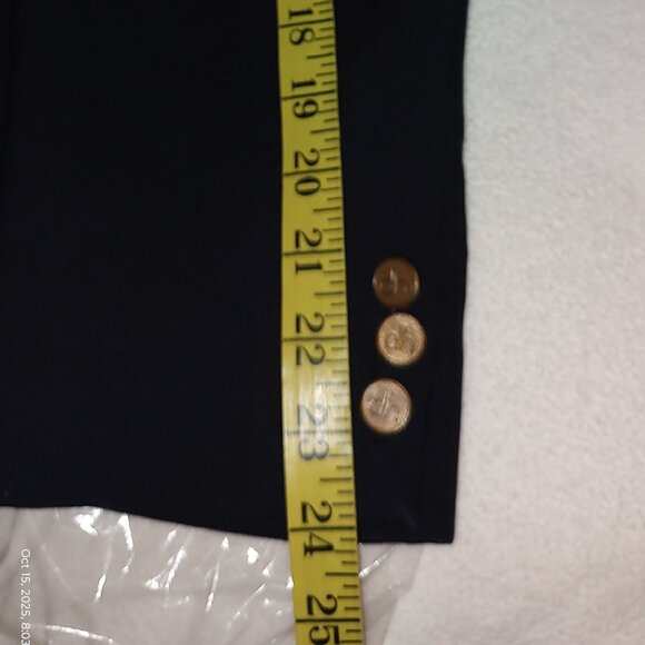 DANIEL HECHTER SPORT COAT BLAZER 100%WOOL GABARDINE NAVY 2-BUTTON 2-VENT SZ 40S - Picture 11 of 11